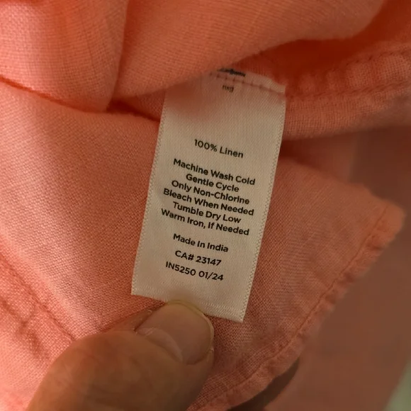 Talbots Coral Button-Down Shirt - Picture 6 of 6